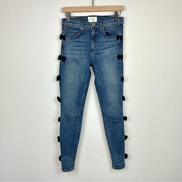 Anthropologie McGuire Denim Newton Mid Rise Bow Detail Skinny Ankle Jean… - Picture 4 of 13